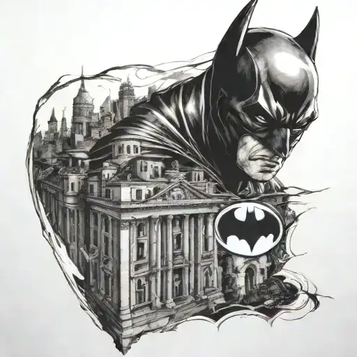 Batman gotham city tattoo design idea