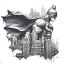 Batman gotham city tattoo design idea