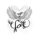 love peace equality esteem tattoo design idea