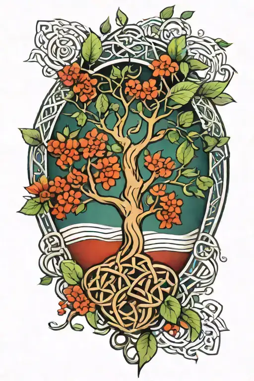 Celtic tree of life tattoo design idea