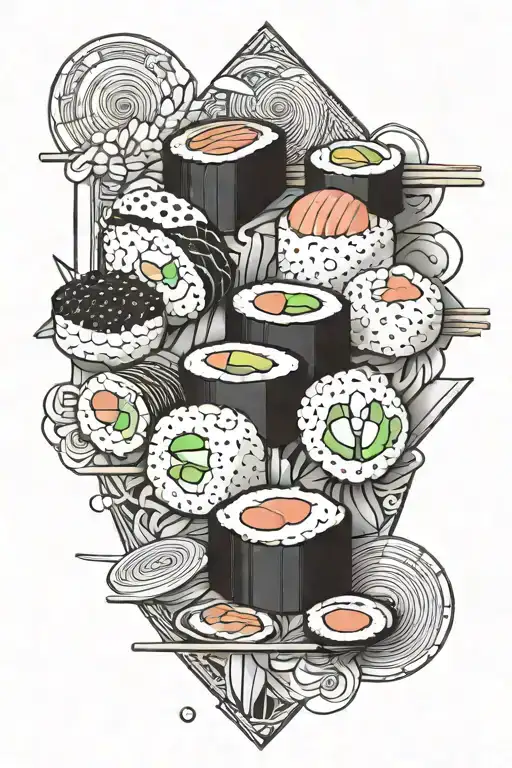 sushi tattoo design idea