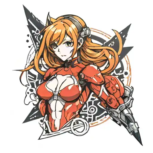 asuka langley tattoo design idea