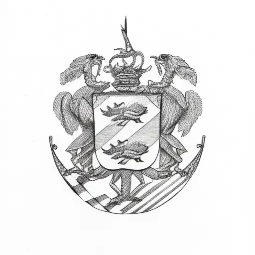 Barbados flag  tattoo design idea