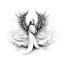 baby angel  tattoo design idea
