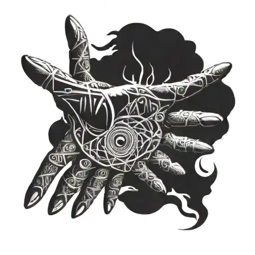 sklaton hand reaching out his hand open   tattoo design idea