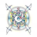 3 interlocking letter c's tattoo design idea