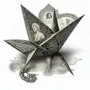 paper crane made with a one dollar bill origami paper boat tattoo design idea