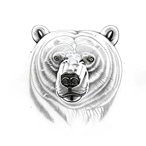 polar bear, fish, aurora tattoo design idea