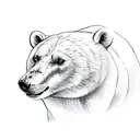 polar bear, fish, aurora tattoo design idea