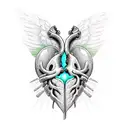 human heart with wings  tattoo design idea