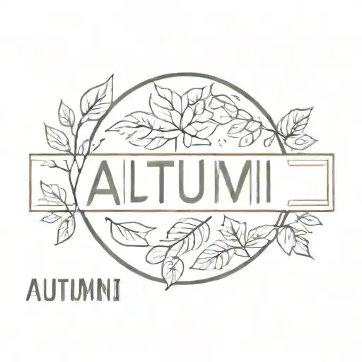 tattoo with the word Autumn  tattoo design idea