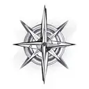 broken hand compass tattoo design idea