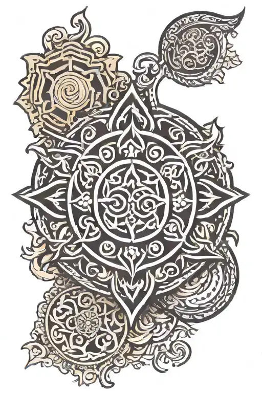 hindu symbol tattoo design idea
