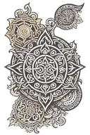 hindu symbol tattoo design idea