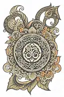 hindu symbol tattoo design idea