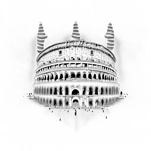 colosseum tattoo design idea