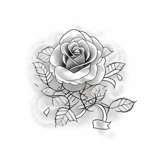 roses and vines for sleeve tattoo design idea