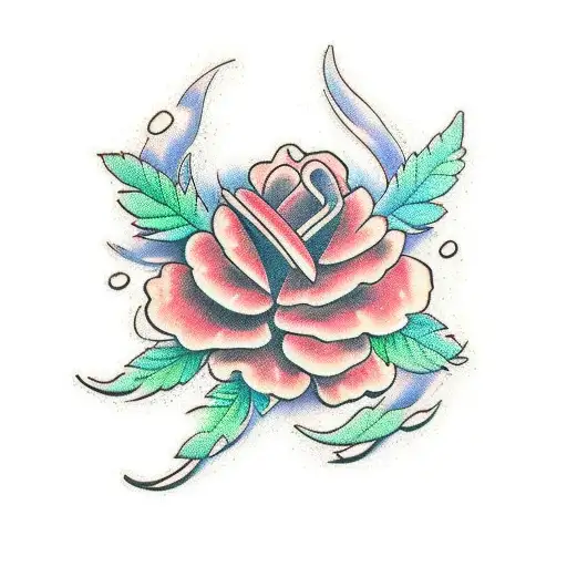cannabis tattoo design idea