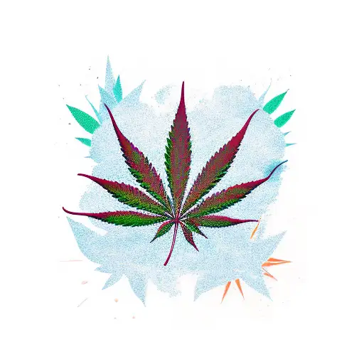 cannabis tattoo design idea