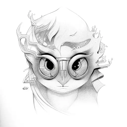 easy eye with storm tattoo design idea