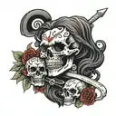 "Do The Head Of Hades And The Scythe Of His Mother Reia" tattoo design idea