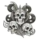 "Do The Head Of Hades And The Scythe Of His Mother Reia" tattoo design idea