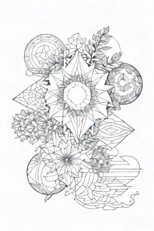 Winter, summer, spring, autumn tattoo design idea