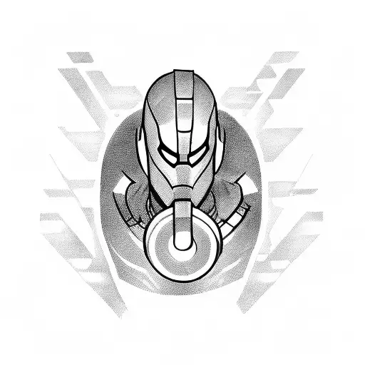 A Marvel superhero surrounded by musical notes tattoo design idea