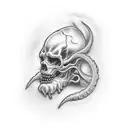 god taking me to hell tattoo design idea