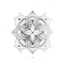 A mathematical formula intertwining with a constellation of stars tattoo design idea