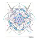 A mathematical formula intertwining with a constellation of stars tattoo design idea