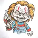 chucky tattoo design idea