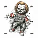 chucky tattoo design idea