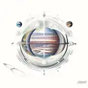 planets and softwares tattoo design idea