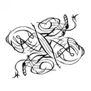 vine with barbed wire  tattoo design idea