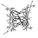 vine with barbed wire  tattoo design idea