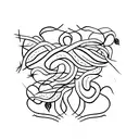 vine with barbed wire  tattoo design idea