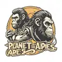 planet of the apes with words Cesar love human more than apes tattoo design idea