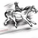 A hotdog riding a horse tattoo design idea