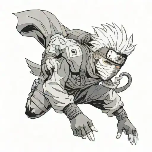 Kakashi with Anbu mask tattoo design idea