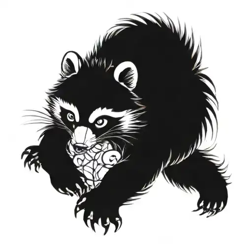 japanese tanuki tattoo design idea