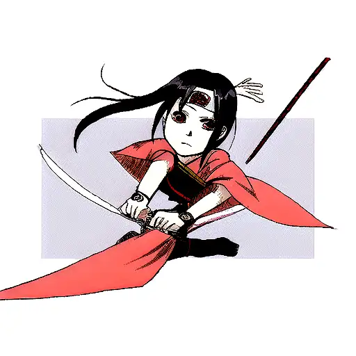 Itachi e corvos tattoo design idea