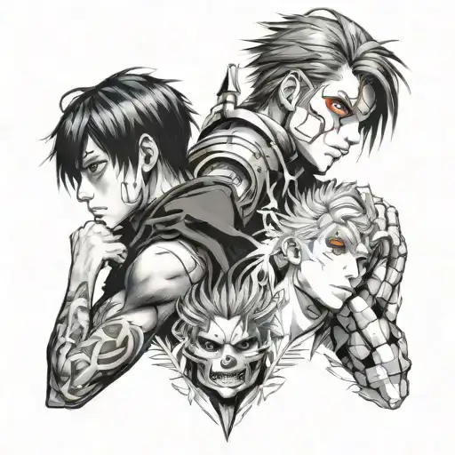 Tokyo Ghoul and Shisui Uchiha tattoo design idea