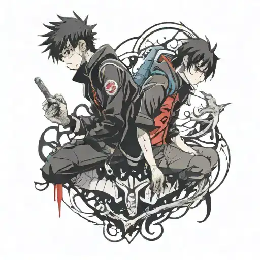 Tokyo Ghoul and Shisui Uchiha tattoo design idea