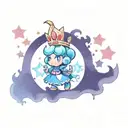 paper Mario the thousand year door shadow queen  tattoo design idea