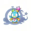 paper Mario the thousand year door shadow queen  tattoo design idea
