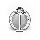 weighing scale tattoo design idea