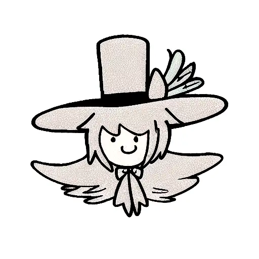 Top hat with feather  tattoo design idea