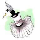 Top hat with feather  tattoo design idea