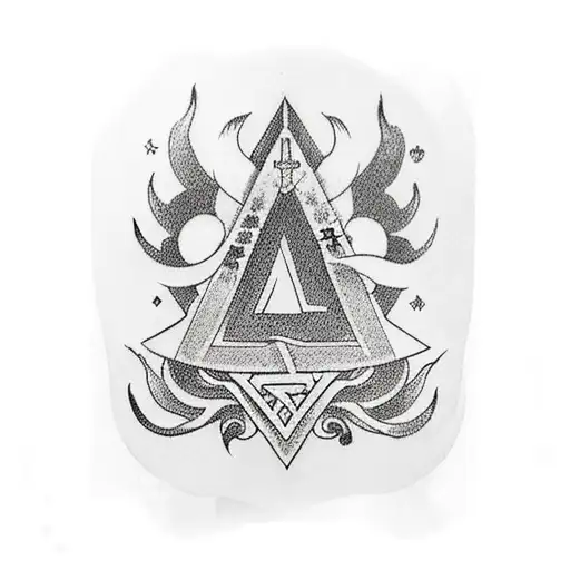 illuminati and AK-47 On it tattoo design idea